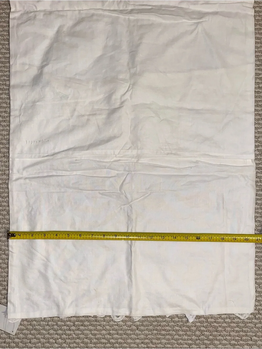 New Paper White King Size Hand Embroidery White Pillow Sham Case set of 2